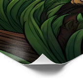 Poster Guépard dans une forêt luxuriante (Coin)