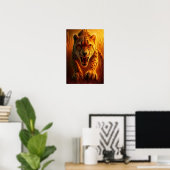 Poster Guépard enragé (Bureau à domicile)