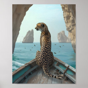Poster GUÉPARD Profiter de la haute mer 🌊
