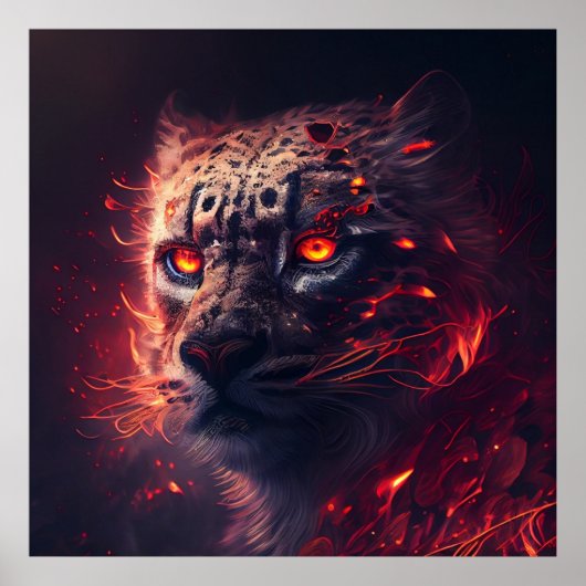 Poster Guépard rouge (Devant)