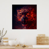 Poster Guépard rouge (Cuisine)