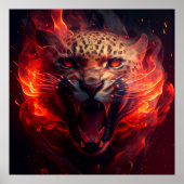 Poster Guépard rouge (Devant)