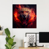 Poster Guépard rouge (Bureau à domicile)