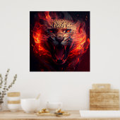 Poster Guépard rouge (Cuisine)