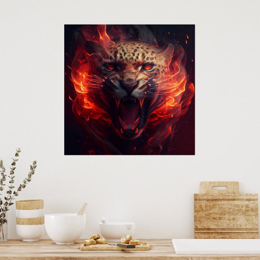 Poster Guépard rouge (Cuisine)