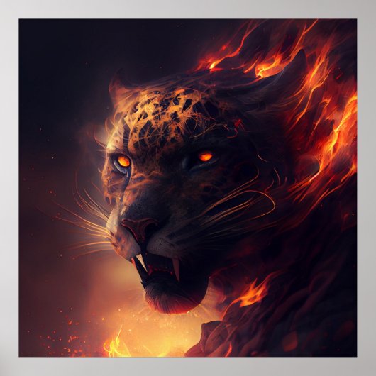 Poster Guépard rouge (Devant)