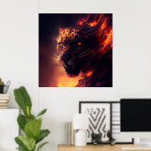 Poster Guépard rouge (Bureau à domicile)