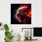 Poster Guépard rouge (Bureau à domicile)