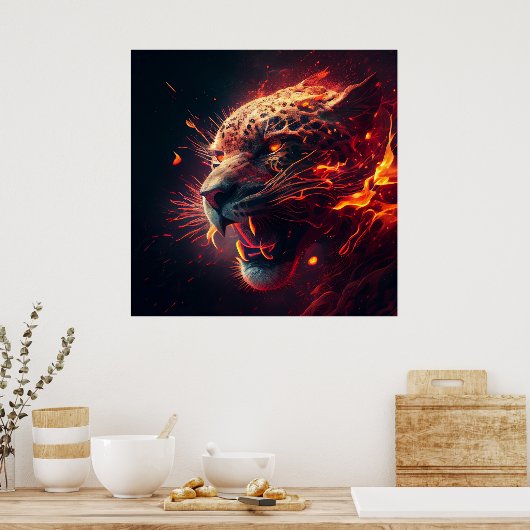 Poster Guépard rouge (Cuisine)