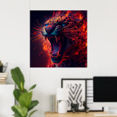 Poster Guépard rouge (Bureau à domicile)