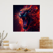 Poster Guépard rouge (Cuisine)