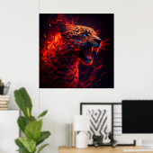 Poster Guépard rouge (Bureau à domicile)