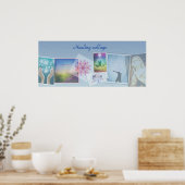 Poster Guérir avec amour, Reiki guérisseurs collage poste (Cuisine)