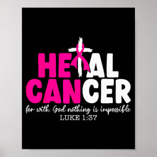 Poster Guérir le cancer Croire en Dieu Cancer du sein chr