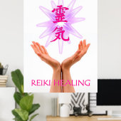 Poster Guérison du Reiki (Bureau à domicile)