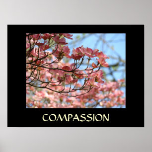 Poster GUÉRISON TOUCH ART cadeaux COMPASSION Dogwood Fleu
