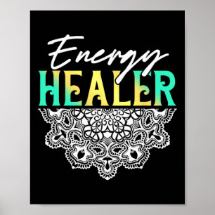 Poster Guérisseur énergétique Maître Reiki Yoga Spirituel
