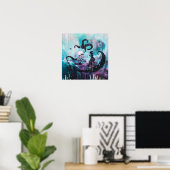 Poster Guérisseur Octopus Witchy Goth AI Art Matte Value (Bureau à domicile)
