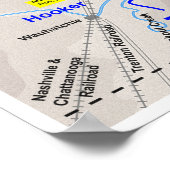 Poster Guerre civile américaine Bataille de Chattanooga 1 (Coin)