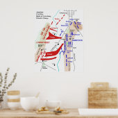 Poster Guerre civile Bataille de Gettysburg Picketts Char (Cuisine)