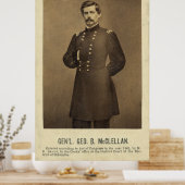 Poster Guerre civile Général George B McClellan Print (Cuisine)