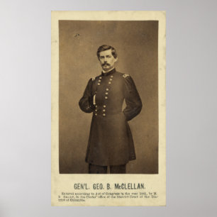 Poster Guerre civile Général George B McClellan Print