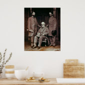 Poster GUERRE CIVILE GÉNÉRAL LEE et PERSONNEL 1865 (Cuisine)