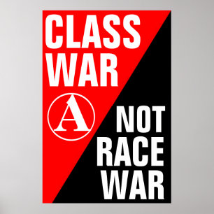 Poster guerre de classe pas guerre de race