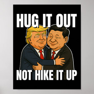 Poster Guerre des droits de douane drôle Trump accabler X