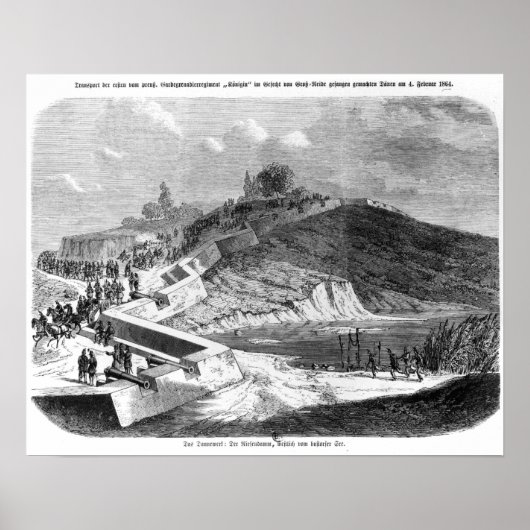 Poster Guerre des Duchés, fortifications danoises (Devant)