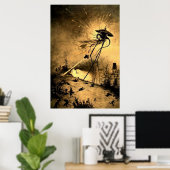 Poster Guerre des Mondes H G Wells (Bureau à domicile)