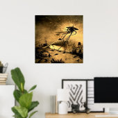 Poster Guerre des Mondes H G Wells Science-fiction (Bureau à domicile)