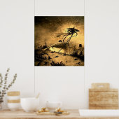 Poster Guerre des Mondes H G Wells Science-fiction (Cuisine)