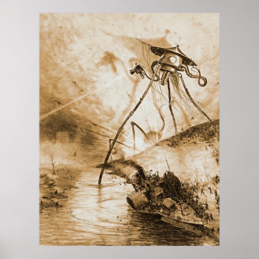 Poster Guerre Des Mondes Martiens Dans La Vallée De La Ta (Devant)