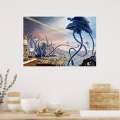 Poster Guerre des Mondes Vs. Cthulhu (Cuisine)