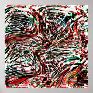 Poster Guerre des rubans rouges contre cyan