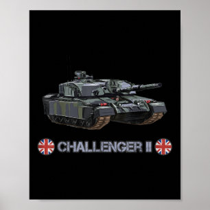 Poster Guerre Froide British Fv4034 Challenger 2 lourd ch