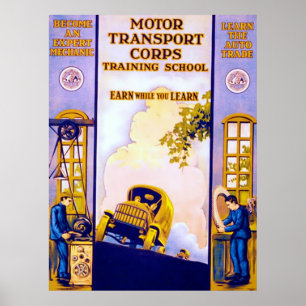Poster Guerre mondiale vintage de ~ de corps de transport