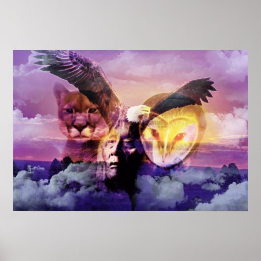 Poster Guerrier amérindien (Devant)