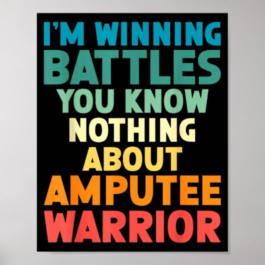 Poster Guerrier Ampu Jambe Ampu Bras Ampu Amputation de l (Devant)