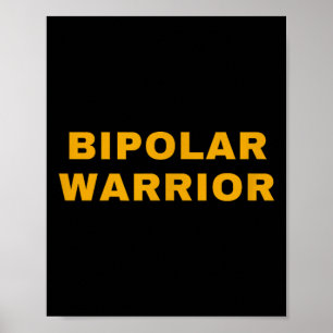 Poster Guerrier bipolaire sensibilisation à la santé ment