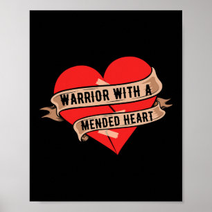 Poster Guerrier CHD avec un cœur réparé Maladie cardiaque