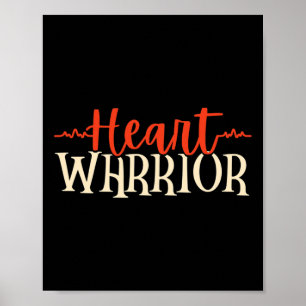 Poster Guerrier - Coeur de sensibilisation Coeur Guerrier