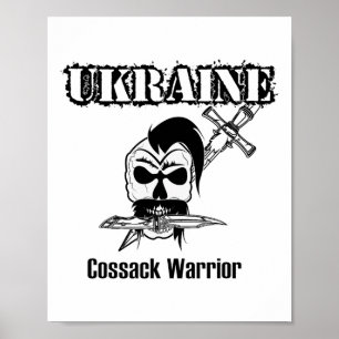 Poster Guerrier cosaque d'Ukraine - Soutenir l'Ukraine