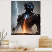 Poster Guerrier Cyborg de la foudre (Cuisine)