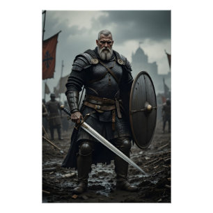 Poster Guerrier de champ de bataille vétéran