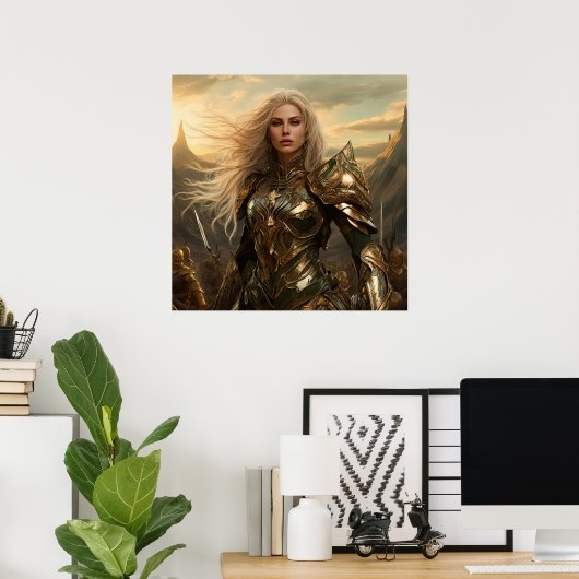 Poster Guerrier de déesse (Bureau à domicile)