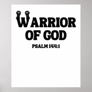 Poster Guerrier de Dieu - Psaume 144:1