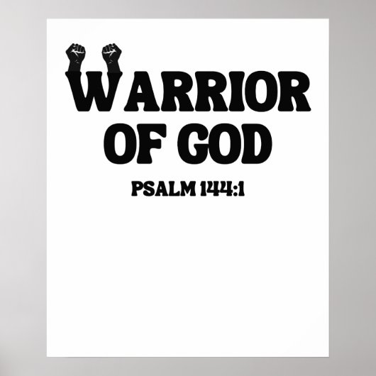Poster Guerrier de Dieu - Psaume 144:1 (Devant)