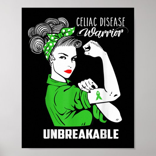 Poster Guerrier de la maladie coeliaque Conscience des ch (Devant)